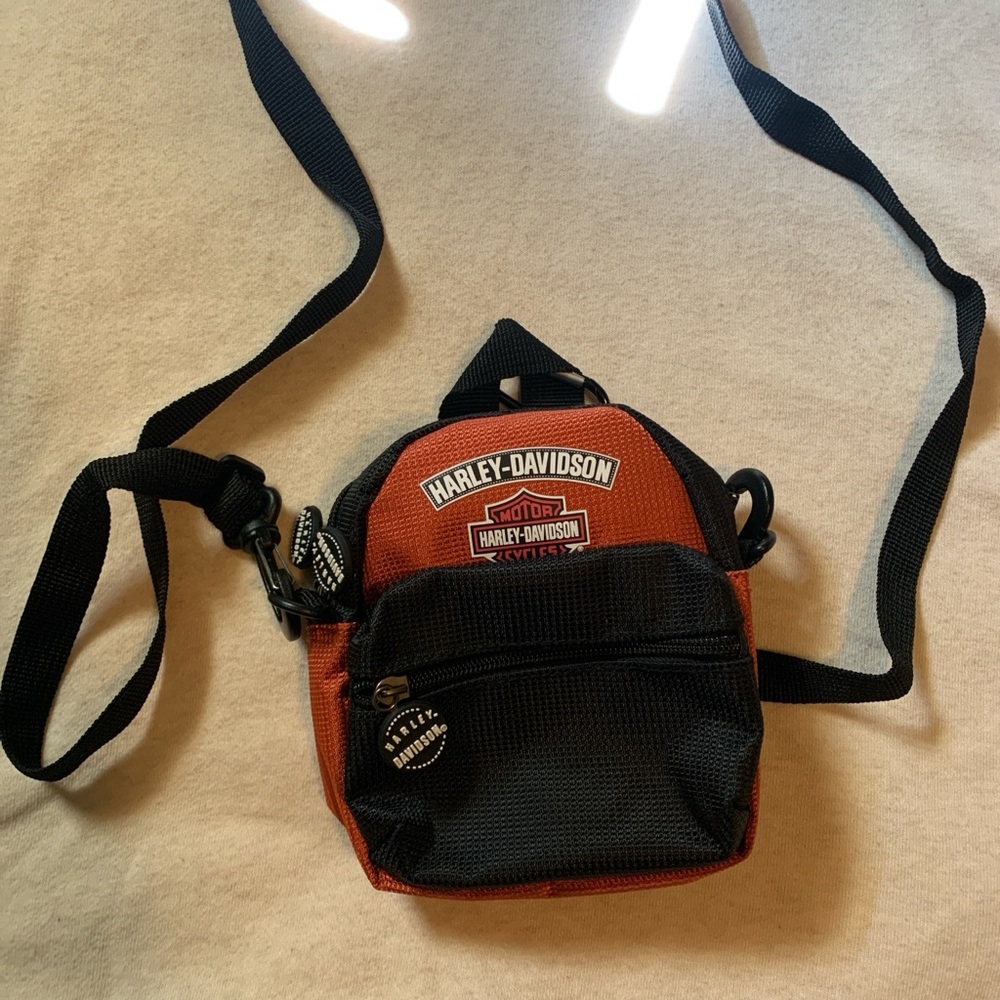 Harley-Davidson Black and Orange Belt Bag